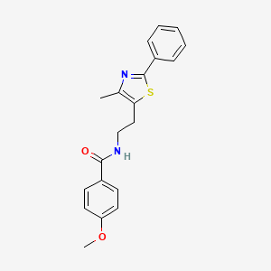 4-methoxy-N-[2-(4-methyl-2-phenyl-1,3-thiazol-5-yl)ethyl]benzamide