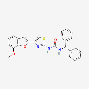 molecular formula C26H21N3O3S B2476126 1-Benzhydryl-3-(4-(7-methoxybenzofuran-2-yl)thiazol-2-yl)urea CAS No. 1207029-72-8