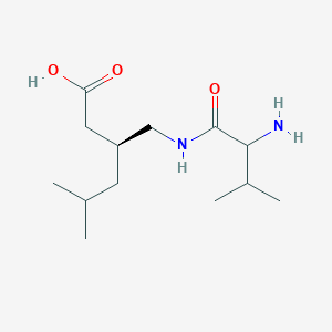 (3S)-3-[(2-amino-3-methylbutanamido)methyl]-5-methylhexanoic acid
