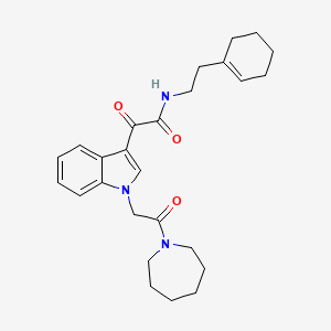 2-(1-(2-(azepan-1-yl)-2-oxoethyl)-1H-indol-3-yl)-N-(2-(cyclohex-1-en-1-yl)ethyl)-2-oxoacetamide