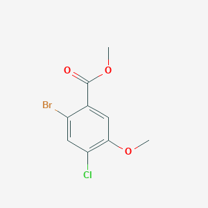 molecular formula C9H8BrClO3 B2476141 Methyl 2-bromo-4-chloro-5-methoxybenzoate CAS No. 1138220-77-5