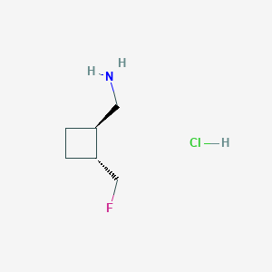 molecular formula C6H13ClFN B2476142 [(1R,2R)-2-(Fluoromethyl)cyclobutyl]methanamine;hydrochloride CAS No. 2503155-80-2