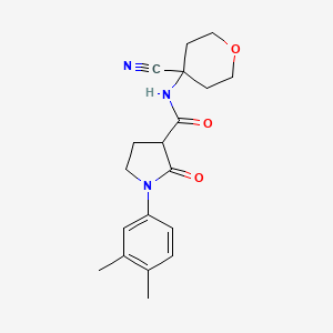 N-(4-cyanooxan-4-yl)-1-(3,4-dimethylphenyl)-2-oxopyrrolidine-3-carboxamide