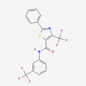 2-phenyl-4-(trifluoromethyl)-N-[3-(trifluoromethyl)phenyl]-1,3-thiazole-5-carboxamide