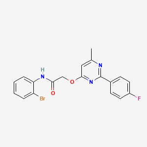 B2476159 N-(2-bromophenyl)-2-{[2-(4-fluorophenyl)-6-methylpyrimidin-4-yl]oxy}acetamide CAS No. 1251605-74-9