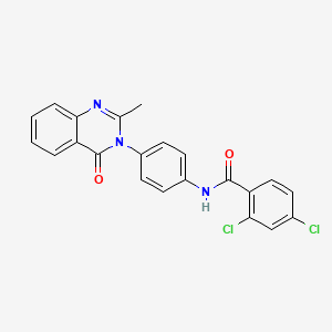 2,4-dichloro-N-(4-(2-methyl-4-oxoquinazolin-3(4H)-yl)phenyl)benzamide