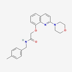 N-(4-methylbenzyl)-2-((2-morpholinoquinolin-8-yl)oxy)acetamide