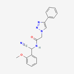 molecular formula C19H17N5O2 B2476181 N-[cyano(2-methoxyphenyl)methyl]-2-(4-phenyl-1H-1,2,3-triazol-1-yl)acetamide CAS No. 1427974-14-8