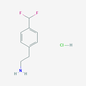 2-[4-(Difluoromethyl)phenyl]ethanamine;hydrochloride