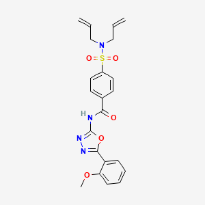 4-(N,N-diallylsulfamoyl)-N-(5-(2-methoxyphenyl)-1,3,4-oxadiazol-2-yl)benzamide