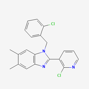 1-(2-chlorobenzyl)-2-(2-chloro-3-pyridinyl)-5,6-dimethyl-1H-1,3-benzimidazole