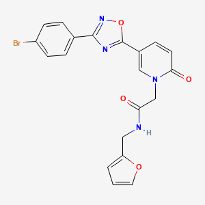 molecular formula C20H15BrN4O4 B2476194 2-(5-(3-(4-bromophenyl)-1,2,4-oxadiazol-5-yl)-2-oxopyridin-1(2H)-yl)-N-(furan-2-ylmethyl)acetamide CAS No. 1326846-07-4