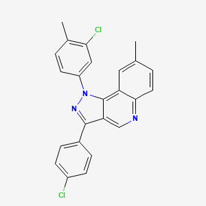 1-(3-chloro-4-methylphenyl)-3-(4-chlorophenyl)-8-methyl-1H-pyrazolo[4,3-c]quinoline