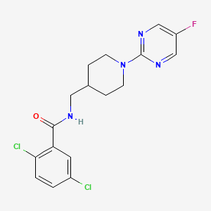 2,5-dichloro-N-((1-(5-fluoropyrimidin-2-yl)piperidin-4-yl)methyl)benzamide