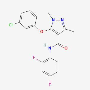 5-(3-chlorophenoxy)-N-(2,4-difluorophenyl)-1,3-dimethyl-1H-pyrazole-4-carboxamide