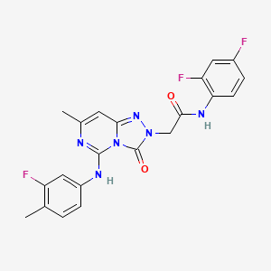 N~1~-(2,4-difluorophenyl)-2-[5-(3-fluoro-4-methylanilino)-7-methyl-3-oxo[1,2,4]triazolo[4,3-c]pyrimidin-2(3H)-yl]acetamide