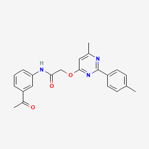 N-(3-acetylphenyl)-2-((6-methyl-2-(p-tolyl)pyrimidin-4-yl)oxy)acetamide