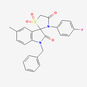 1-Benzyl-3'-(4-fluorophenyl)-5-methylspiro[indoline-3,2'-thiazolidine]-2,4'-dione 1',1'-dioxide