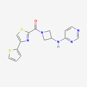 N-{1-[4-(thiophen-2-yl)-1,3-thiazole-2-carbonyl]azetidin-3-yl}pyrimidin-4-amine