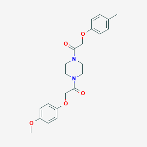 molecular formula C22H26N2O5 B247624 1-[(4-Methoxyphenoxy)acetyl]-4-[(4-methylphenoxy)acetyl]piperazine 
