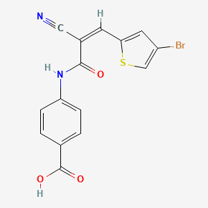 4-[[(Z)-3-(4-Bromothiophen-2-yl)-2-cyanoprop-2-enoyl]amino]benzoic acid