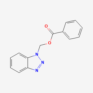 molecular formula C14H11N3O2 B2476248 1H-1,2,3-Benzotriazol-1-ylmethyl benzoate CAS No. 100726-41-8