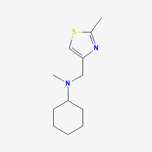 molecular formula C12H20N2S B2476250 N-methyl-N-((2-methylthiazol-4-yl)methyl)cyclohexanamine CAS No. 2034353-34-7