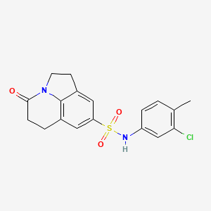 molecular formula C18H17ClN2O3S B2476253 N-(3-氯-4-甲基苯基)-4-羰基-2,4,5,6-四氢-1H-吡咯并[3,2,1-ij]喹啉-8-磺酰胺 CAS No. 898419-97-1