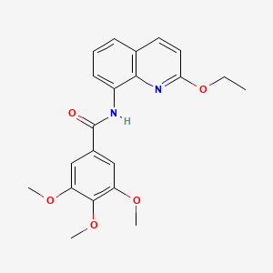 molecular formula C21H22N2O5 B2476265 N-(2-ethoxyquinolin-8-yl)-3,4,5-trimethoxybenzamide CAS No. 1251576-57-4