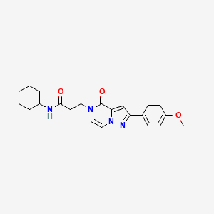 N-cyclohexyl-3-(2-(4-ethoxyphenyl)-4-oxopyrazolo[1,5-a]pyrazin-5(4H)-yl)propanamide