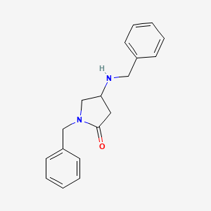 molecular formula C18H20N2O B2476269 1-Benzyl-4-(benzylamino)pyrrolidin-2-one CAS No. 348636-05-5