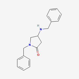 molecular formula C18H20N2O B2476269 1-ベンジル-4-(ベンジルアミノ)ピロリジン-2-オン CAS No. 348636-05-5