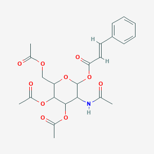 4,5-Bis(acetyloxy)-6-[(acetyloxy)methyl]-3-acetamidooxan-2-YL (2E)-3-phenylprop-2-enoate