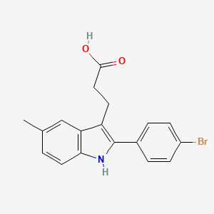 molecular formula C18H16BrNO2 B2476272 3-[2-(4-溴苯基)-5-甲基-1H-吲哚-3-基]丙酸 CAS No. 854137-59-0