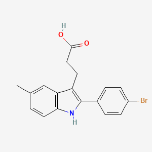 molecular formula C18H16BrNO2 B2476272 Acide 3-[2-(4-bromophényl)-5-méthyl-1H-indol-3-yl]propanoïque CAS No. 854137-59-0