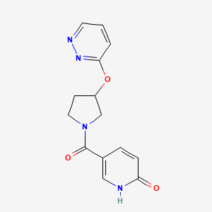 5-(3-(pyridazin-3-yloxy)pyrrolidine-1-carbonyl)pyridin-2(1H)-one