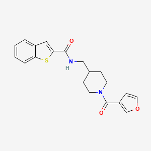 N-((1-(furan-3-carbonyl)piperidin-4-yl)methyl)benzo[b]thiophene-2-carboxamide