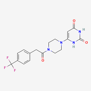 6-[4-[2-[4-(Trifluoromethyl)phenyl]acetyl]piperazin-1-yl]-1H-pyrimidine-2,4-dione