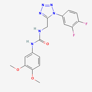 1-((1-(3,4-difluorophenyl)-1H-tetrazol-5-yl)methyl)-3-(3,4-dimethoxyphenyl)urea