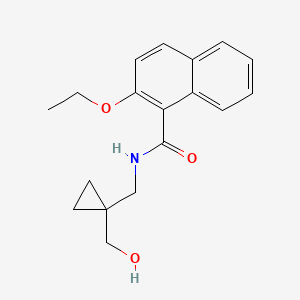 molecular formula C18H21NO3 B2476306 2-乙氧基-N-((1-(羟甲基)环丙基)甲基)-1-萘酰胺 CAS No. 1257553-53-9