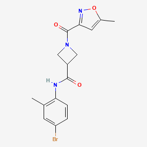 molecular formula C16H16BrN3O3 B2476307 N-(4-bromo-2-methylphenyl)-1-(5-methylisoxazole-3-carbonyl)azetidine-3-carboxamide CAS No. 1396686-84-2