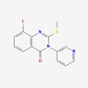 molecular formula C14H10FN3OS B2476308 8-fluoro-2-(methylthio)-3-(pyridin-3-yl)quinazolin-4(3H)-one CAS No. 2309191-06-6