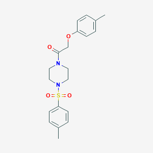 molecular formula C20H24N2O4S B247631 1-[(4-Methylphenoxy)acetyl]-4-[(4-methylphenyl)sulfonyl]piperazine 