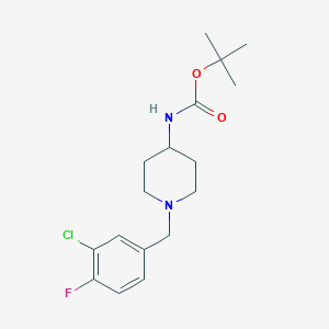 molecular formula C17H24ClFN2O2 B2476312 叔丁基1-(3-氯-4-氟苄基)哌啶-4-基氨基甲酸酯 CAS No. 1286274-66-5