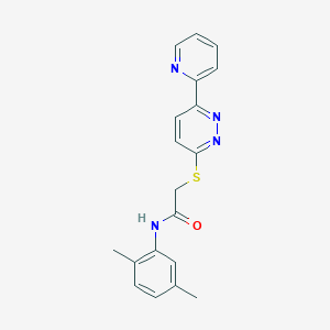 molecular formula C19H18N4OS B2476313 N-(2,5-dimethylphenyl)-2-((6-(pyridin-2-yl)pyridazin-3-yl)thio)acetamide CAS No. 892438-35-6