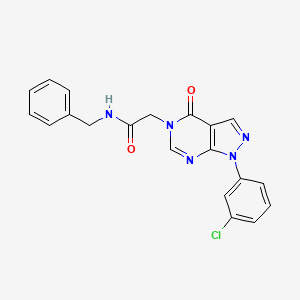 molecular formula C20H16ClN5O2 B2476323 N-benzyl-2-[1-(3-chlorophenyl)-4-oxopyrazolo[3,4-d]pyrimidin-5-yl]acetamide CAS No. 887458-07-3
