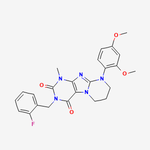 9-(2,4-dimethoxyphenyl)-3-[(2-fluorophenyl)methyl]-1-methyl-7,8-dihydro-6H-purino[7,8-a]pyrimidine-2,4-dione