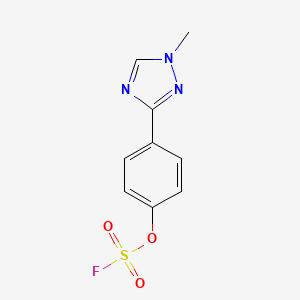 molecular formula C9H8FN3O3S B2476329 3-(4-Fluorosulfonyloxyphenyl)-1-methyl-1,2,4-triazole CAS No. 2411287-94-8