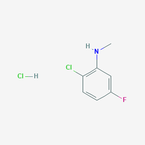 molecular formula C7H8Cl2FN B2476336 2-Chloro-5-fluoro-N-methylaniline hydrochloride CAS No. 2155852-25-6