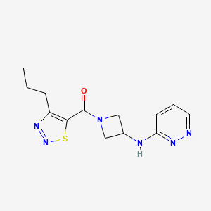 molecular formula C13H16N6OS B2476338 N-[1-(4-propyl-1,2,3-thiadiazole-5-carbonyl)azetidin-3-yl]pyridazin-3-amine CAS No. 2097912-53-1